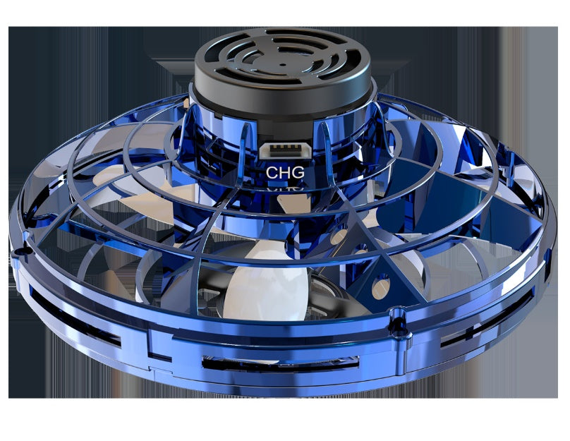 Mini LED Flying Spinner Toy – Fingertip Gyro UFO Drone for Kids