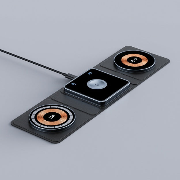 3-in-1 Magnetic Folding Wireless Charger – Fast Charging for iPhone, Apple Watch & AirPods