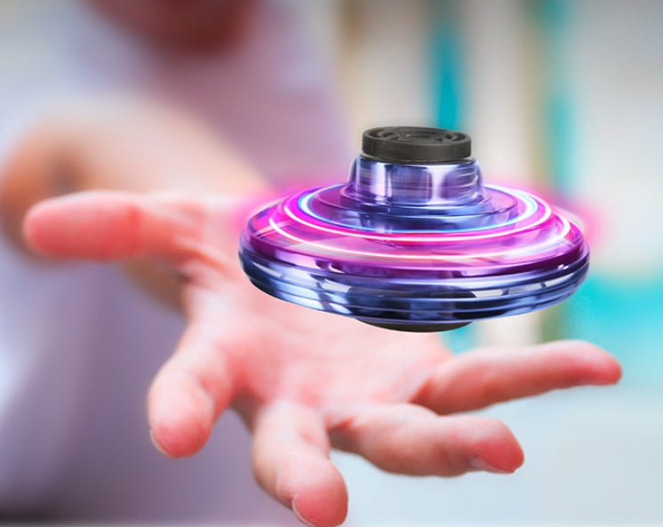 Mini LED Flying Spinner Toy – Fingertip Gyro UFO Drone for Kids