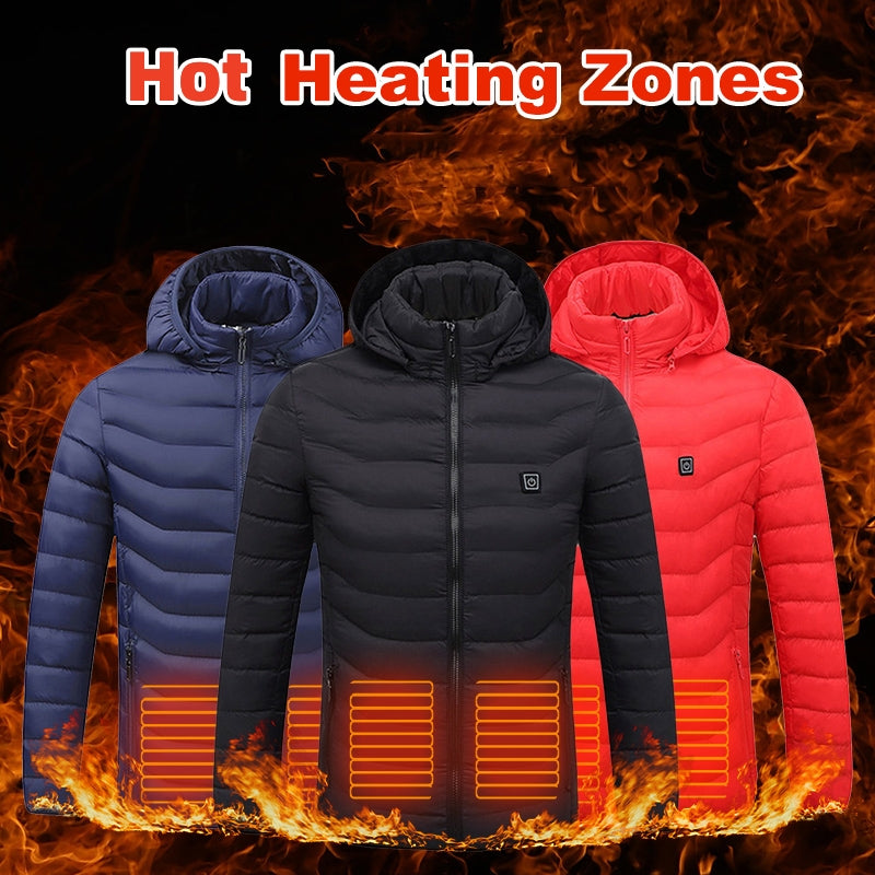 Men’s Winter Heated Jacket – USB Electric Thermal Coat